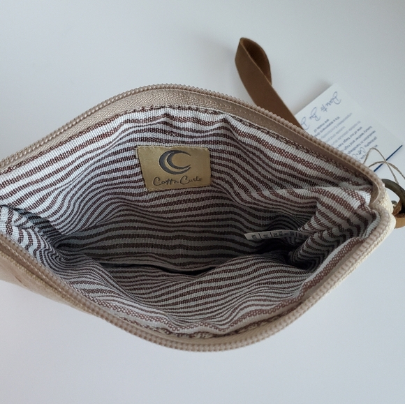 Cott n Curls Snowman Canvas Wristlet w/Leather Strap Pouch Handbag NWT *READ* - Picture 7 of 16